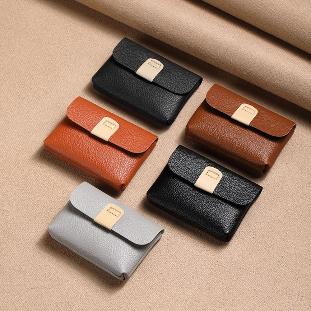 Top Trends: Women Small Wallet PU Leather Mini Card Holder Girl Short Zipper Coin Purse Earphone Key Storage Bag Female Hand Wallet Purse Shoppable Styles