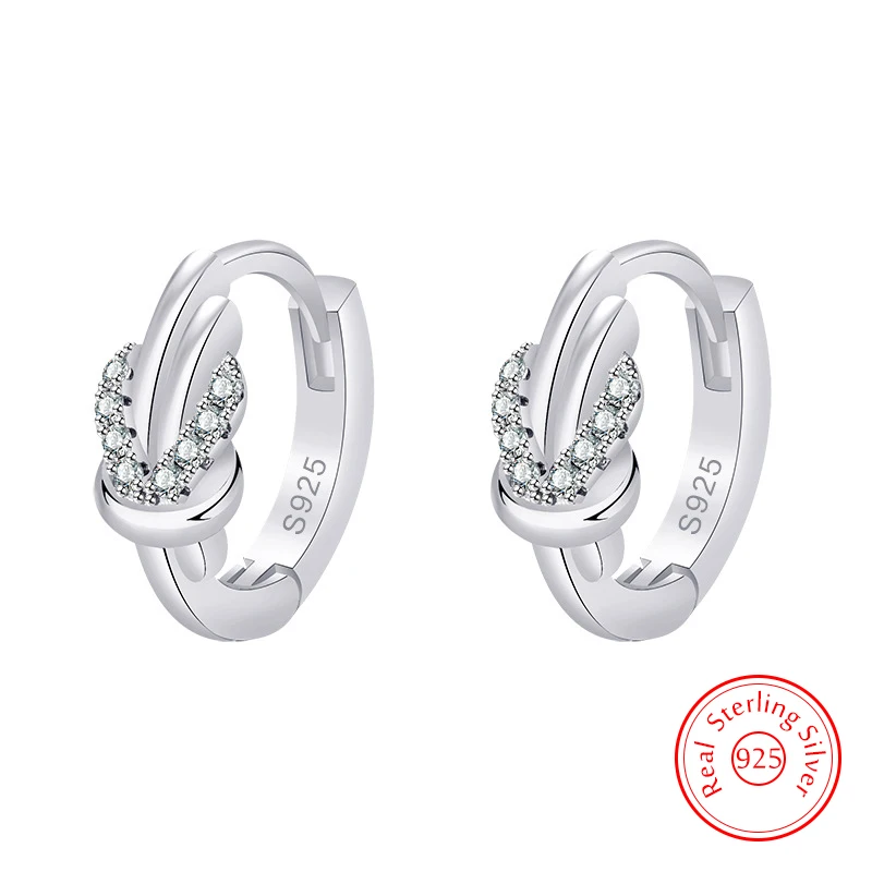 Top Trends: 925 Sterling Silver Crystal Zircon Jewelry Fashion Hoop Earrings For Women New XY0180 Shoppable Styles