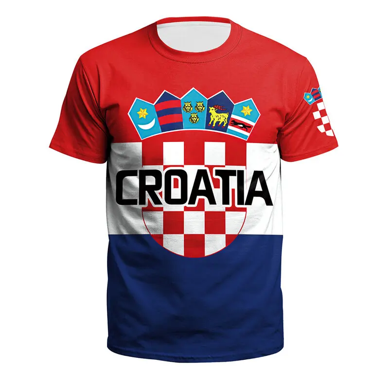 Top Trends: Croatian Flag Football Print 3D Summer Men Women Sports Fashion Quick Drying Casual Children Round Neck Short Sleeve T-shirt Top Shoppable Styles