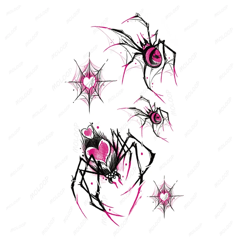 Top Trends: Waterproof Temporary Tattoo Sticker Spider Wolf Bird Cat Scorpion Fake Tatto Flash Tatoo Arm Chest Neck For Women Men Body Art Shoppable Styles - Image 3