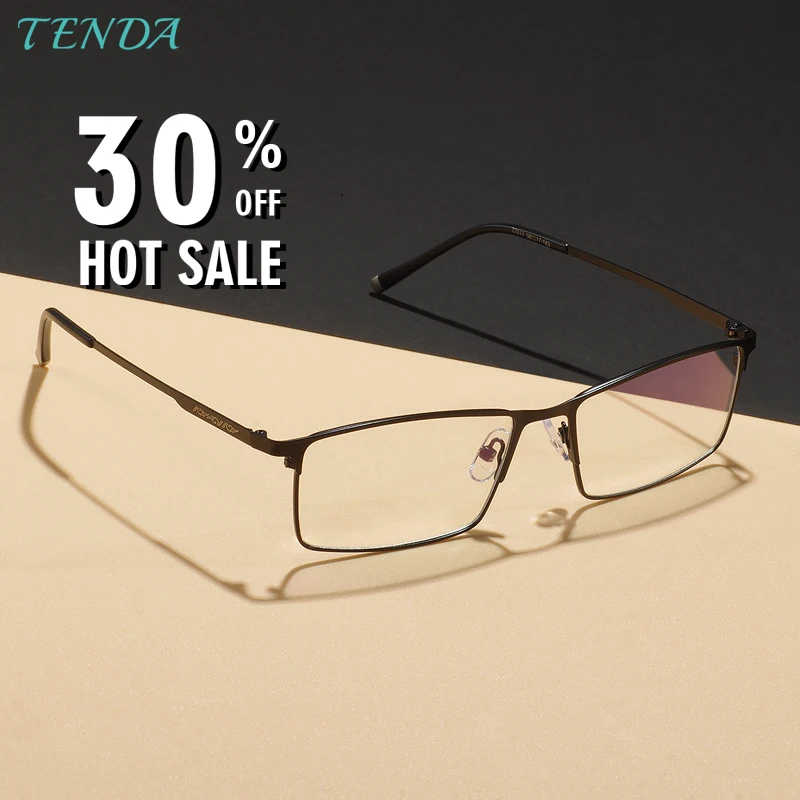 Top Trends: TendaGlasses Metal Full Rim Glasses Men Rectangle Prescription Eyeglass Frames For Optical Lenses Myopia And Presbyopia Shoppable Styles