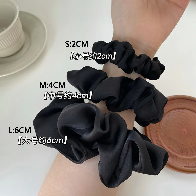 Top Trends: Oversize Satin Scrunchies Elastic Hair Ties Women Girls Big Silk Hair Bands Ponytail Holder Hair Rubber Bands Hair Accessories Shoppable Styles - Image 2