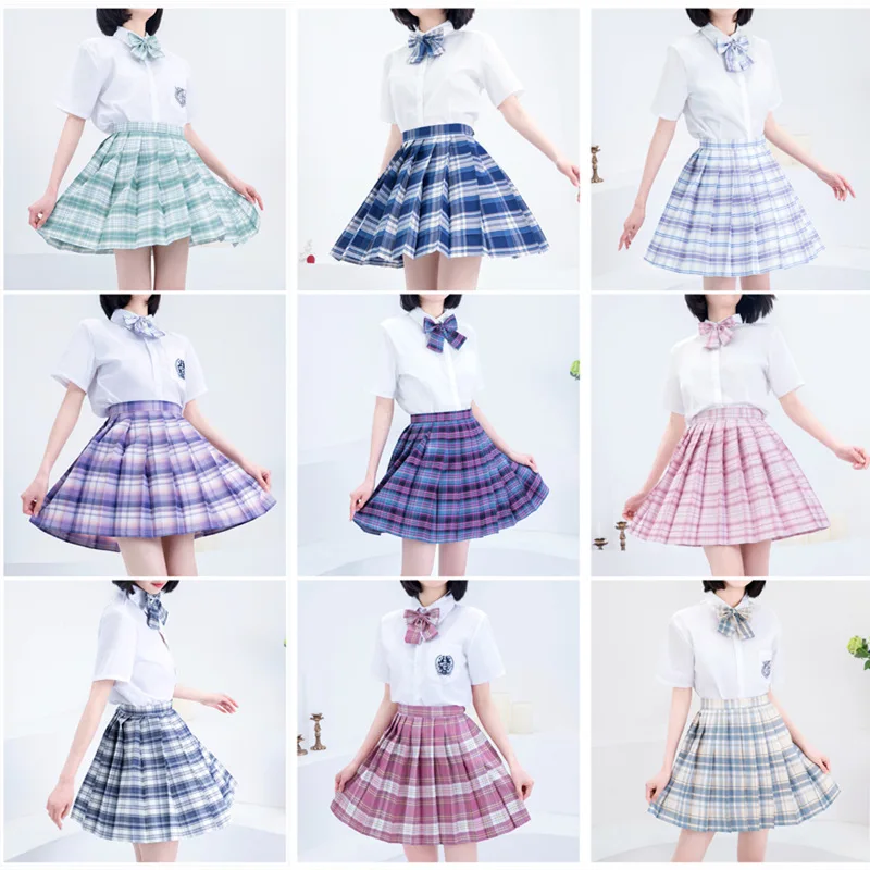 Top Trends: 2022 Pleat Skirt Harajuku Preppy Style Plaid Skirts Mini Cute Japanese School Uniforms Ladies Jupe Kawaii Skirt Saia Faldas Shoppable Styles