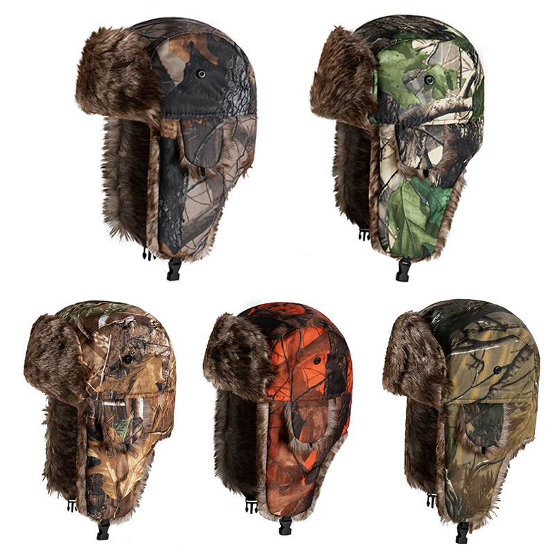 Top Trends: Unisex Tactical Ushanka Russian Fur Hat Windproof Trapper Russian Earflap Cap Winter Warm Camouflage Hat For Men Gorras Shoppable Styles - Image 2