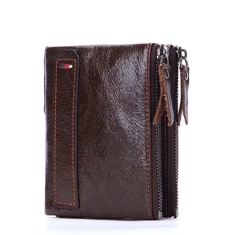 Top Trends: 2023 New HOT Rfid Cowhide Genuine Leather Men Wallet Short Coin Purse Small Vintage Wallets Brand High Quality Designer Holder Shoppable Styles - Image 6