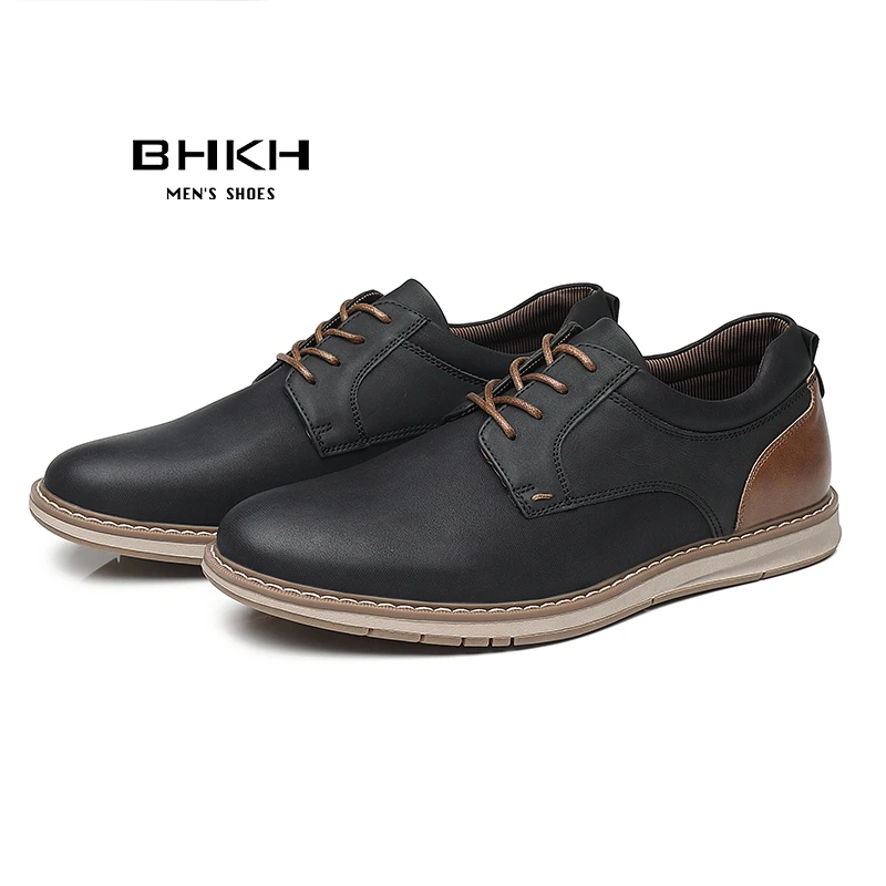 Top Trends: BHKH New Shoes For Men 2022 Spring / Summer Pu Leather Breathable Casual Shoes Lace Up Office Style Business Men&#039;s Sneaker Zapatil Shoppable Styles