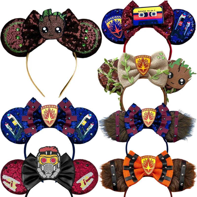 Top Trends: Disney Guardians Of The Galaxy Headbands For Women Marvel Groot Hairband Girl Star-Lord Bow Rocket Raccoon Ears Hair Accessories Shoppable Styles