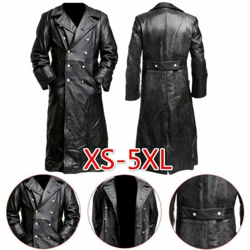 Top Trends: MEN'S GERMAN CLASSIC WW2 MILITARY UNIFORM OFFICER BLACK LEATHER TRENCH COAT Shoppable Styles