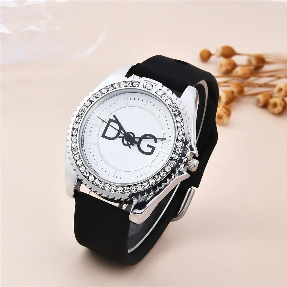 Top Trends: Luxury Brand DQG Women's Watch Leather Strap Rhinestone Inlay Dial Fashion Quartz Watch For Women Gift Clock Shoppable Styles