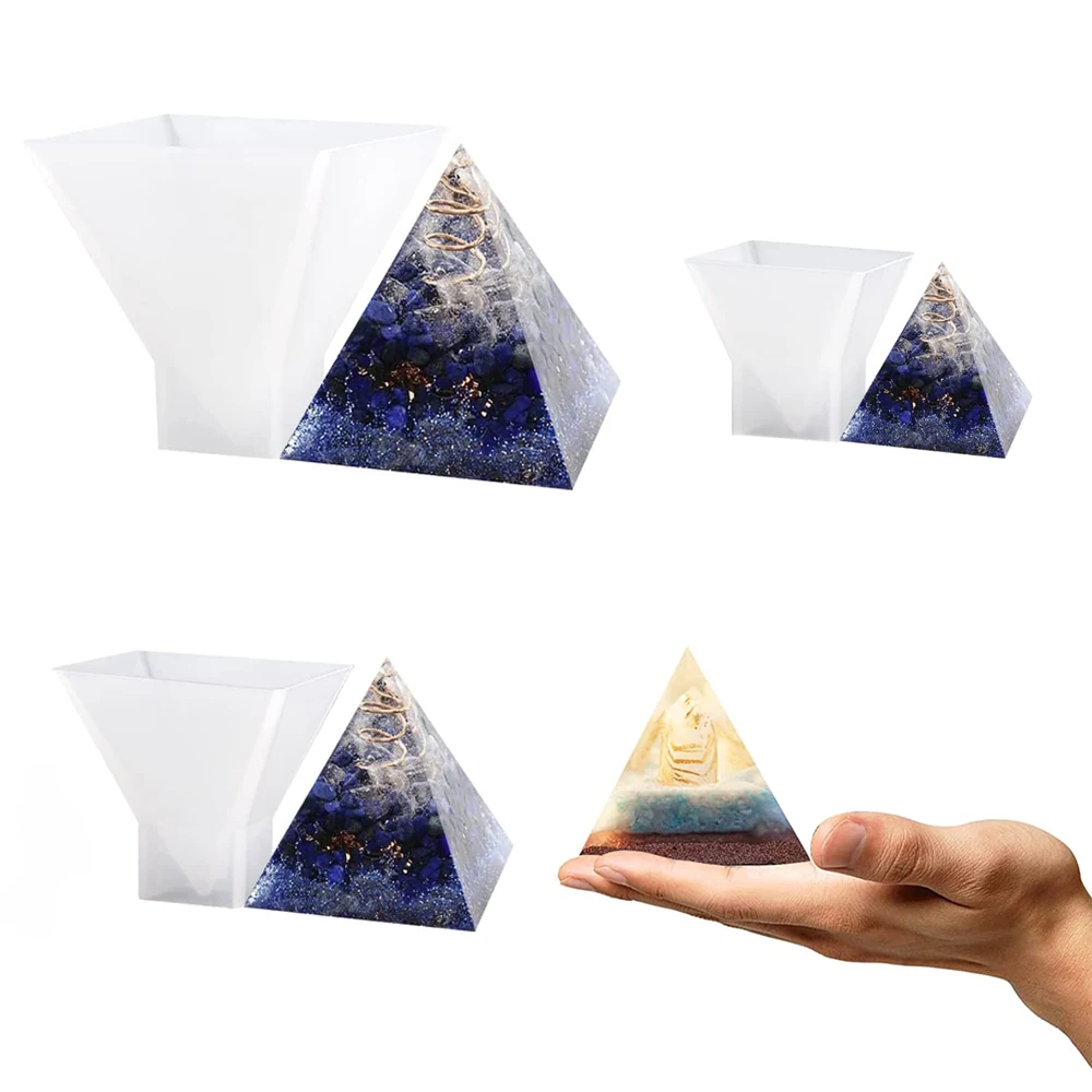 Top Trends: Silicone Mold Casting For DIY Epoxy Resin Gypsum Triangular Pyramid Art Crafts Accessories Making Supplies Deco Parts Materials Shoppable Styles - Image 2