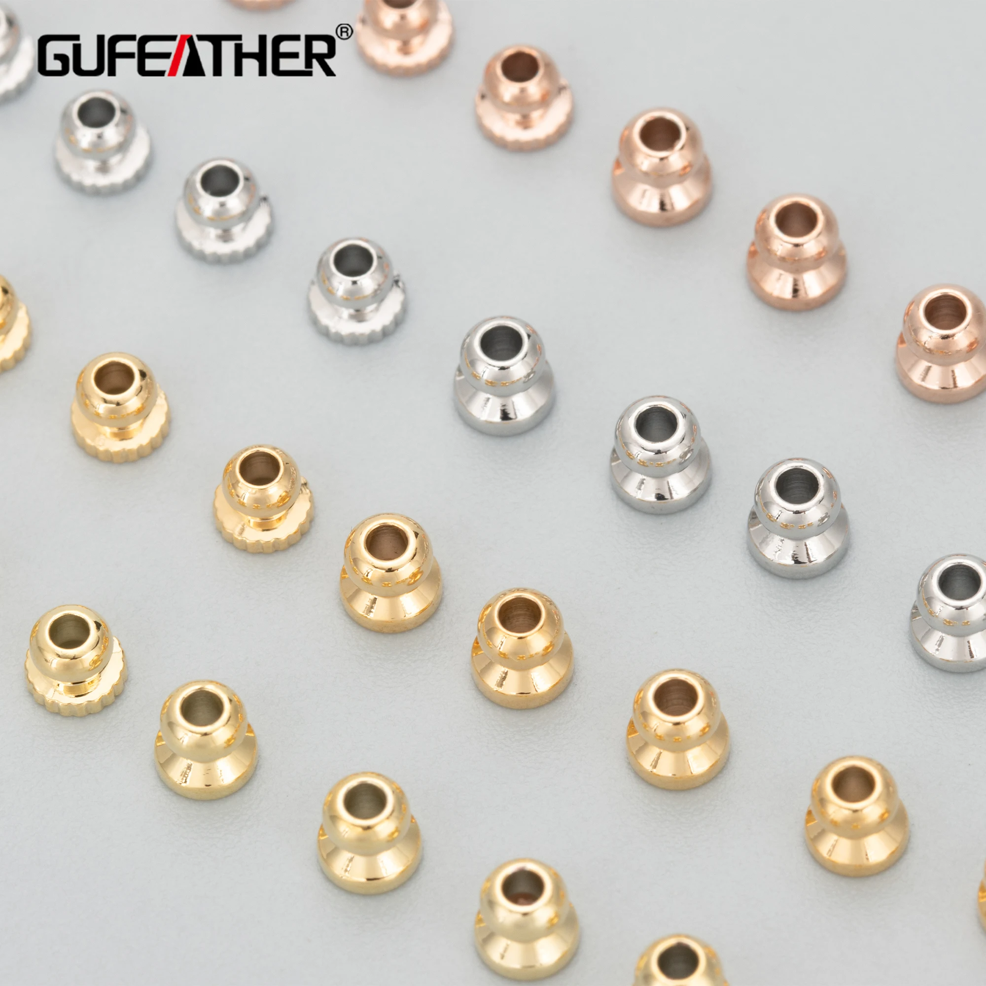 Top Trends: GUFEATHER MB30, jewelry Accessories, 18k Gold 14k Gold Rose Gold Rhodium Plated, copper, end Cap, connector, jewelry Making, 100pcs / lot Shoppable Styles