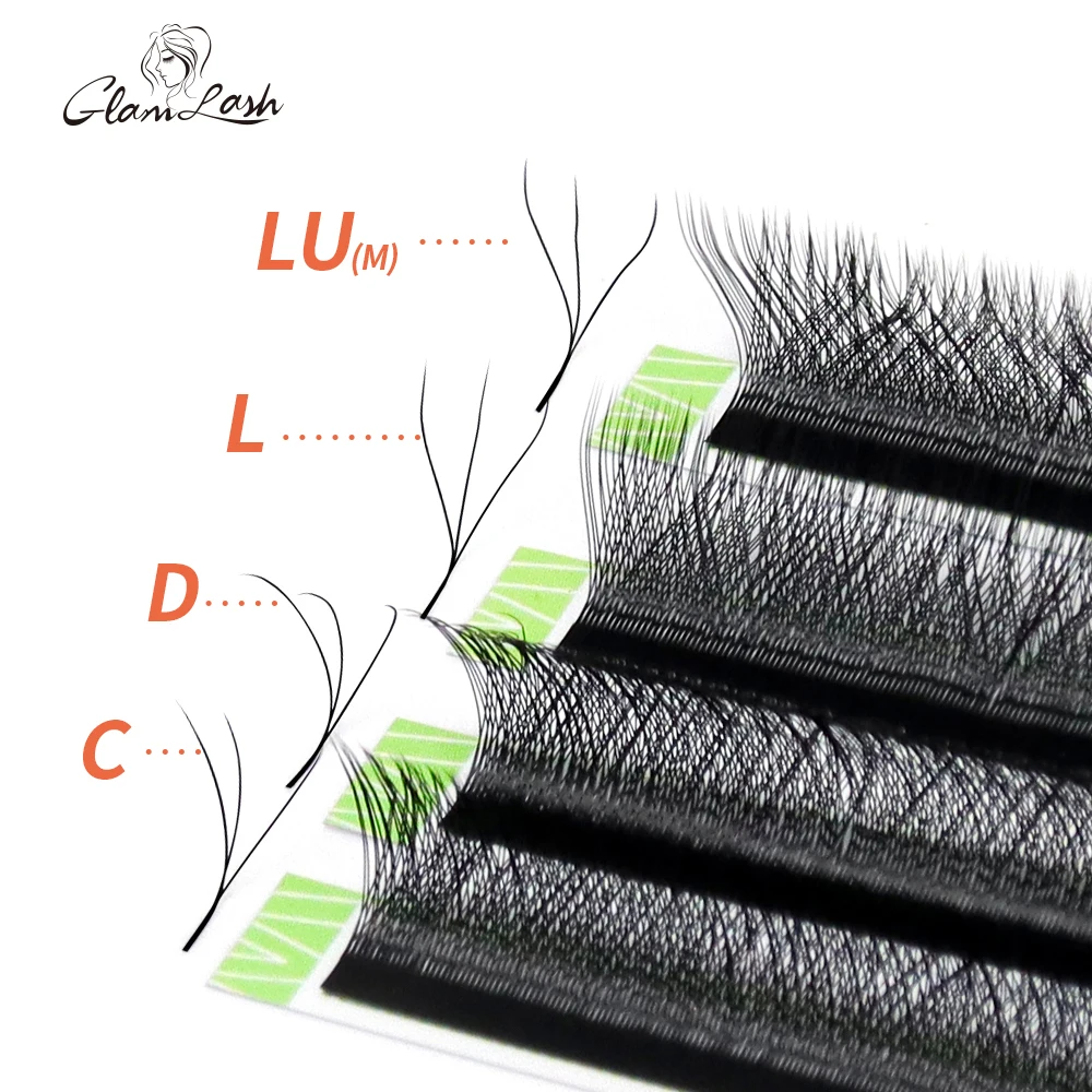 Top Trends: GLAMLASH W Shape Bloom 3D Premade Volume Fans Eyelash Extensions C / D / L / LU / M Natural Soft Light Individual YY Lashes Full Dense Shoppable Styles