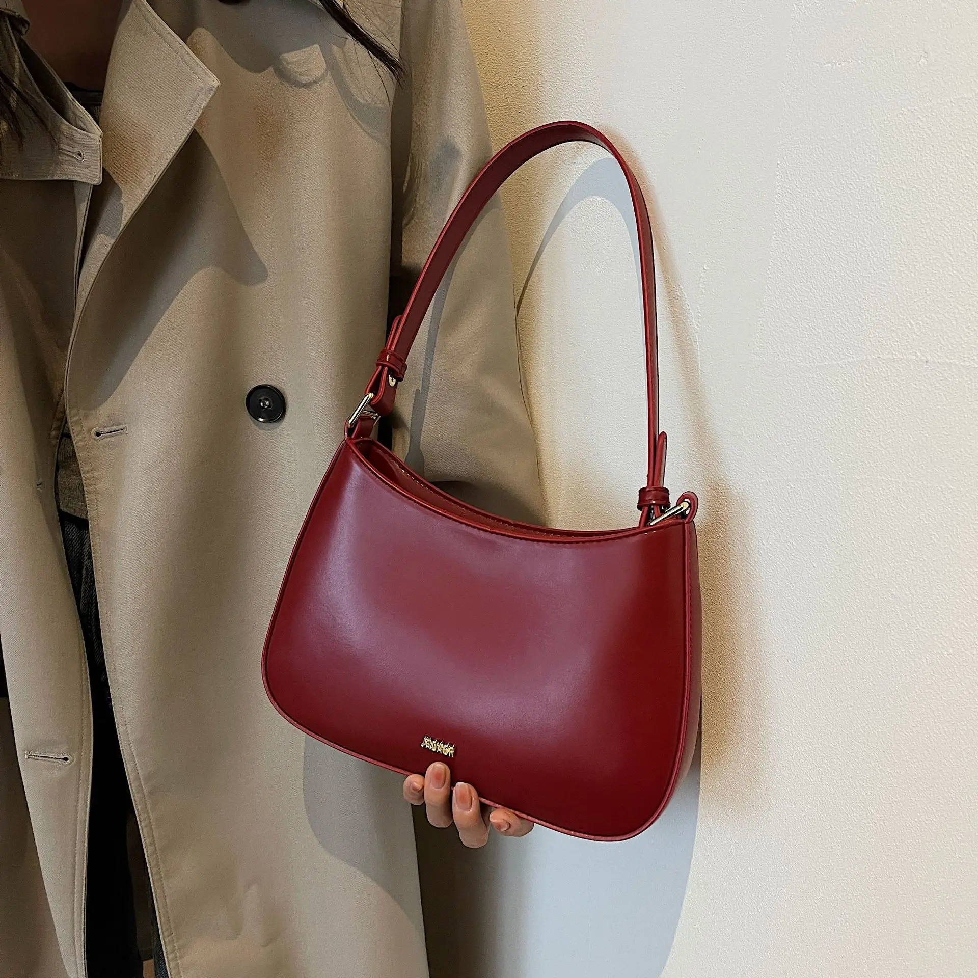 Top Trends: Red Underarm Shoulder Bags For Women 2023 New Texture Leather Crossbody Bag Luxury Designer Wedding Bride Handbags Trend Shoppable Styles