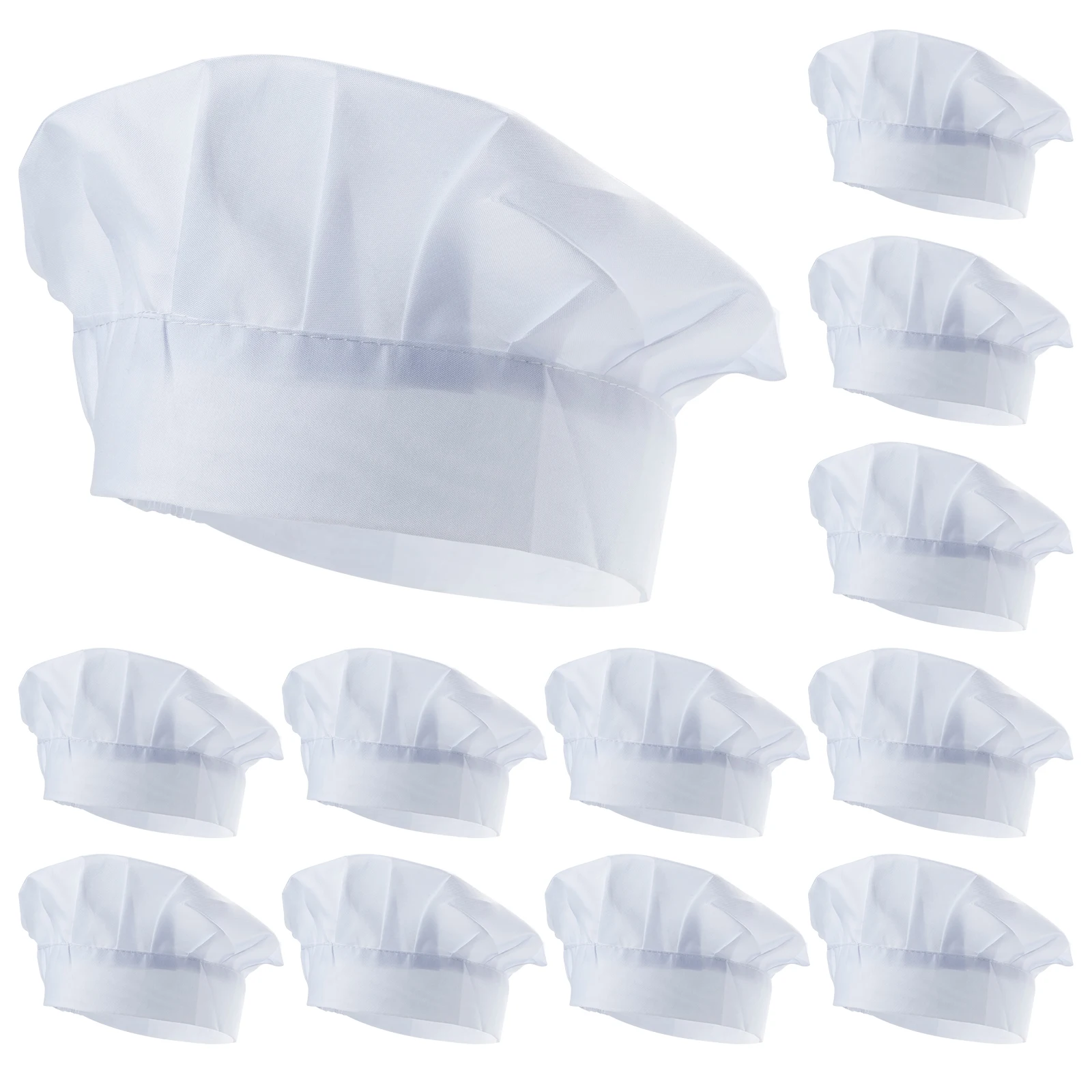 Top Trends: New Children White Chef Hat Pullover Cap Elastic For Party Cap For Men Kitchen Baking Cooking Costume Cap Factory Fast Shipping Shoppable Styles