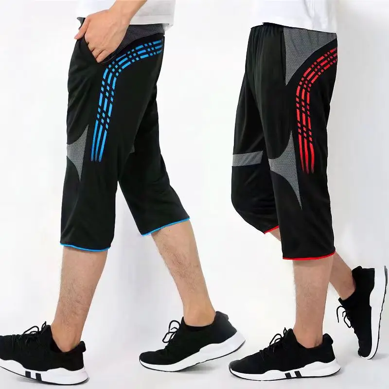 Top Trends: Men Football Soccer Training 3 / 4 Sport Pants Elasticity Legging Running Pants Athletic Jogging Gym Trousers Shoppable Styles