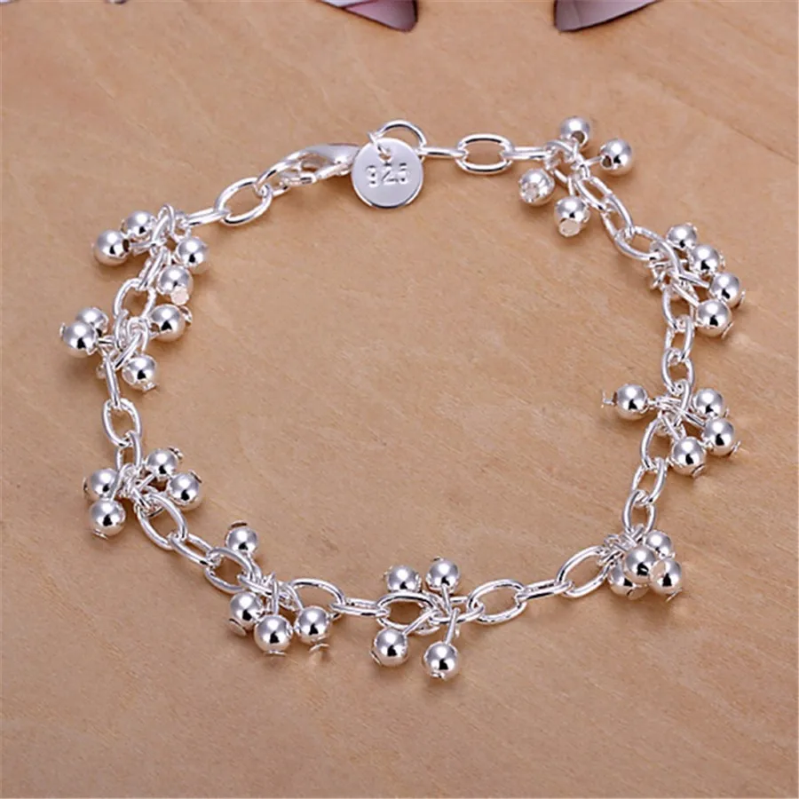 Top Trends: Beautiful 925 Sterling Silver Bracelets Nice For Wedding Women Chain Bracelet Charm Beads Fashion Gorgeous Jewelry Wholesale Shoppable Styles