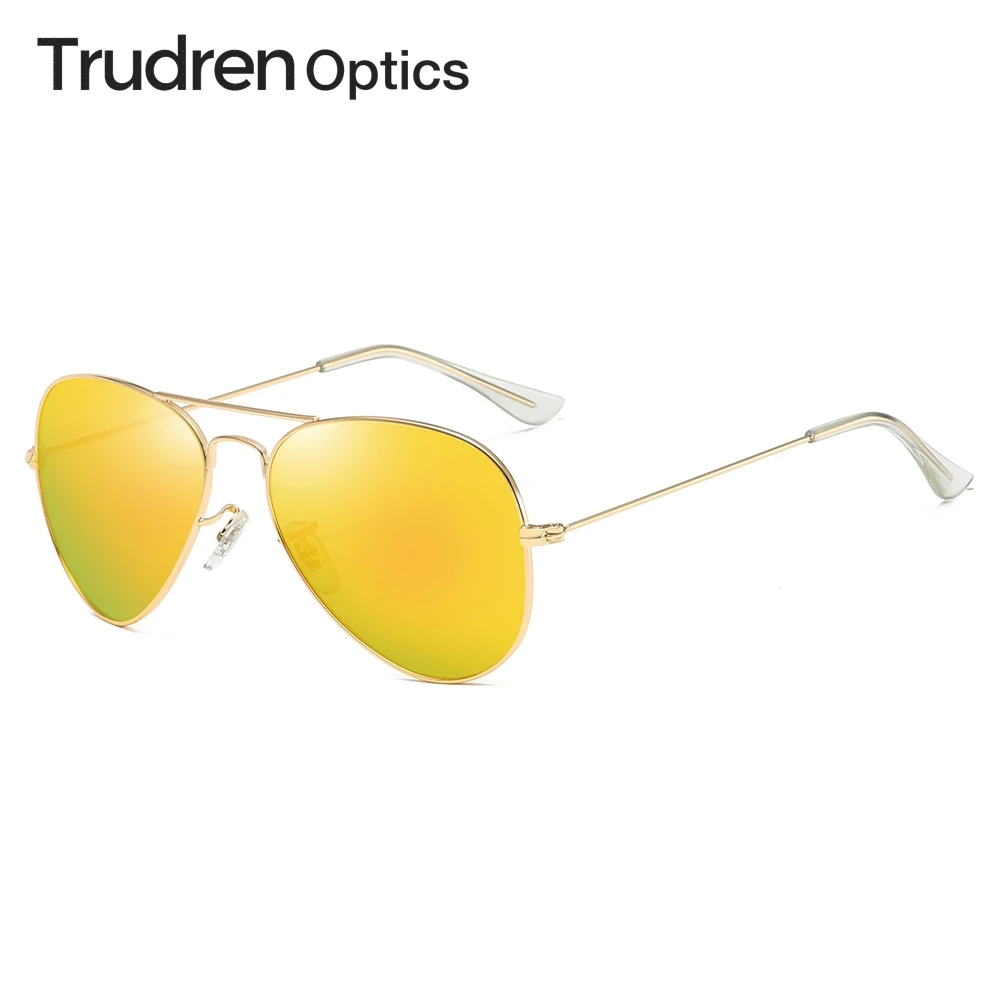 Top Trends: Trudren Unisex Classic Aviation Polarized Sunglasses Stainless Steel Pilot Sun Glasses For Men Women Ultra Slim Sunglass RB3025 Shoppable Styles