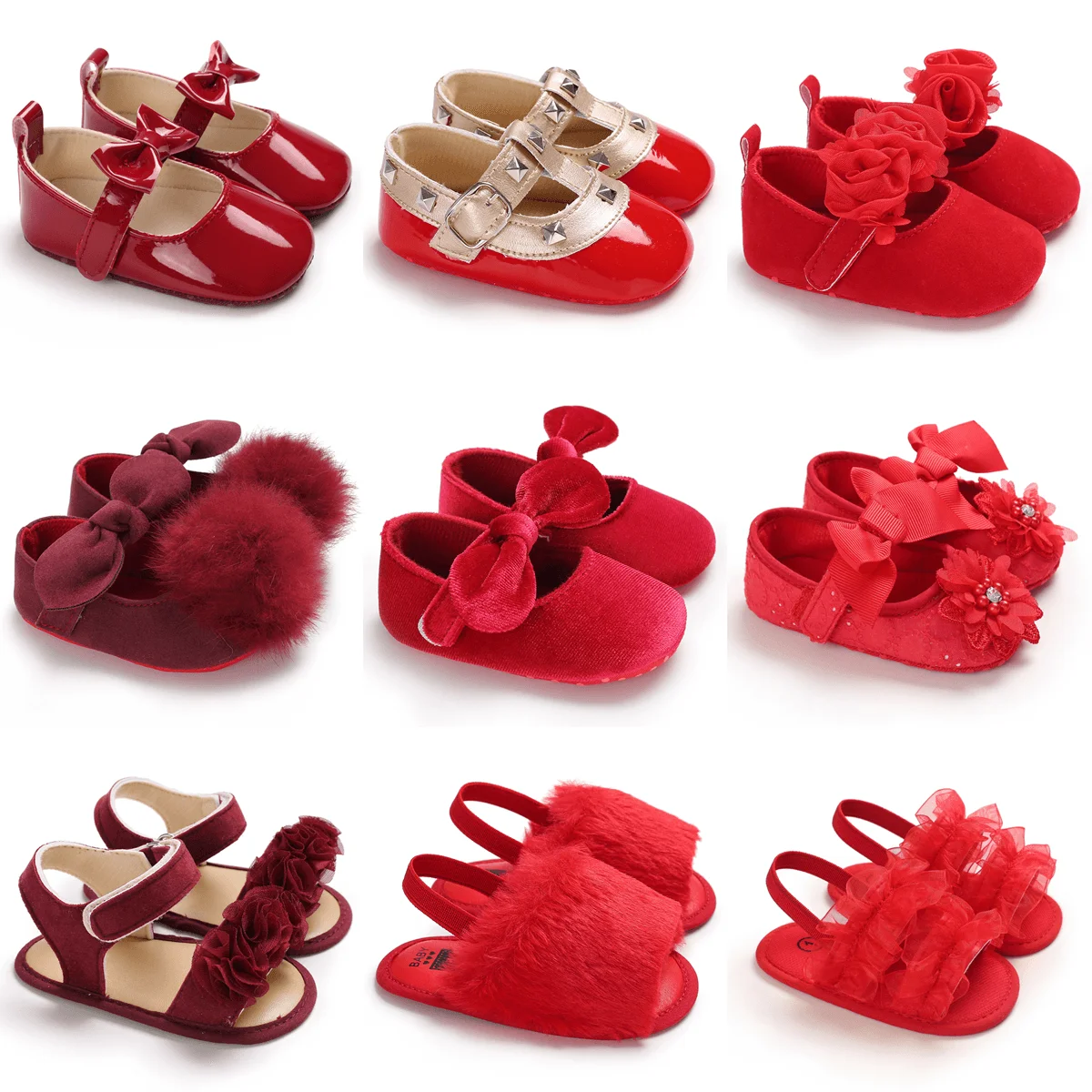 Top Trends: Baby Shoes Cute Bow Princess Shoes For Baby Girls Summer Casual Sandals Comfortable Soft Sole First Walkers Bed Shoes Red Theme Shoppable Styles