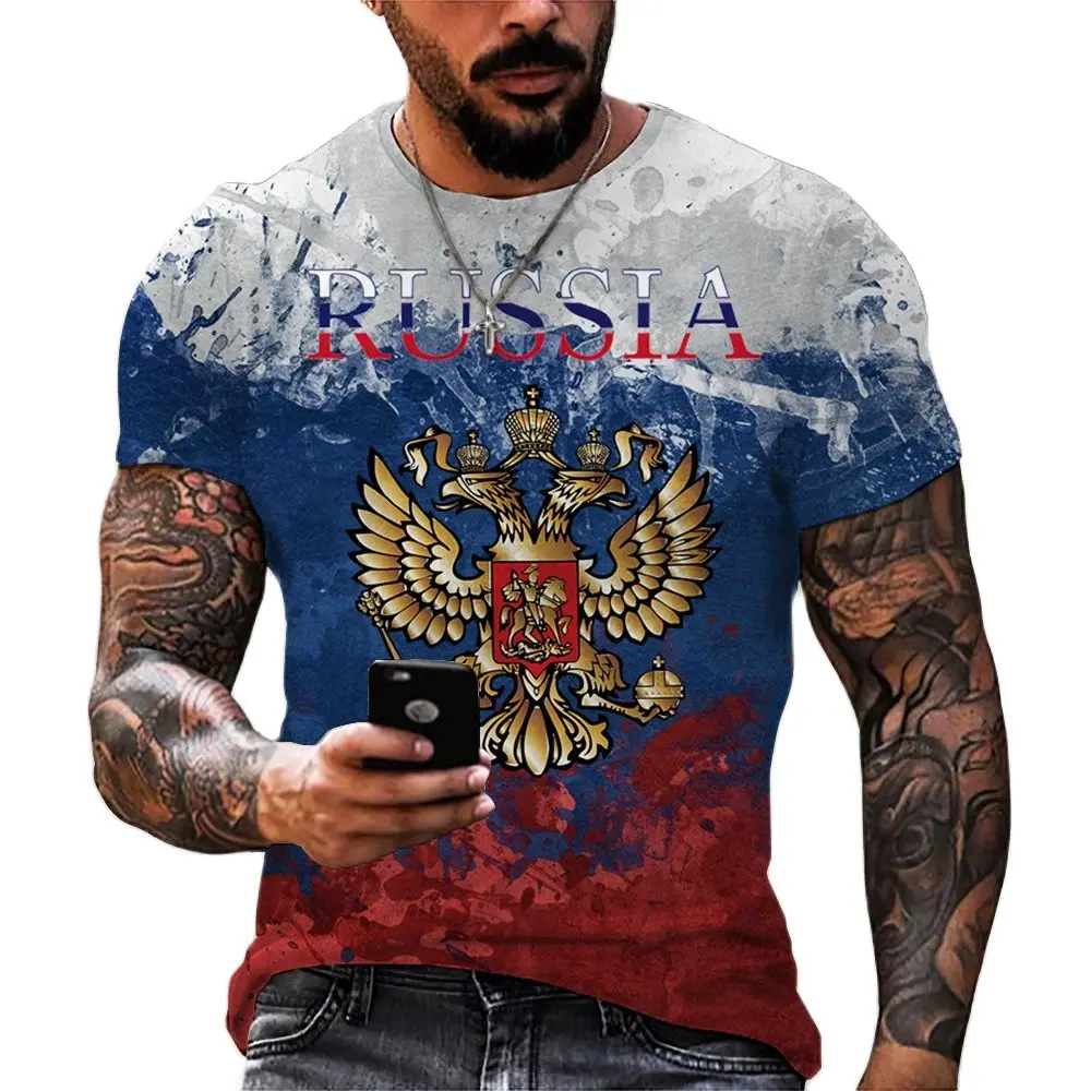 Top Trends: New Fashion Russia Flag 3d Print Men'S Russia Bear T-Shirt Short Sleeve Men'S Clothing Streetwear Oversized Top РУССКАЯ ФУТБОЛКА Shoppable Styles