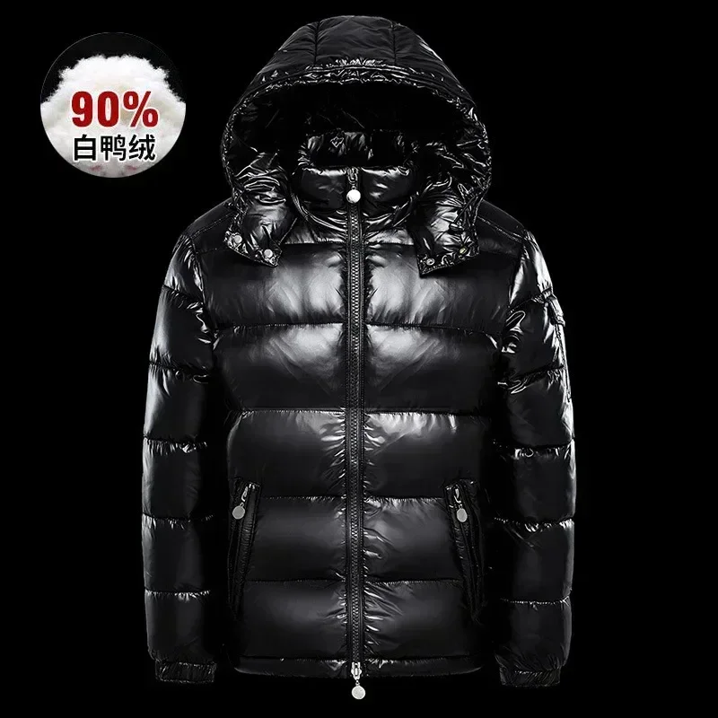 Top Trends: Winter New Glossy Down Jacket Men&#039;s And Women&#039;s Puffer Jacket Hooded Plus Size Coats Thickened Warm Down Coat Goose Down Shoppable Styles