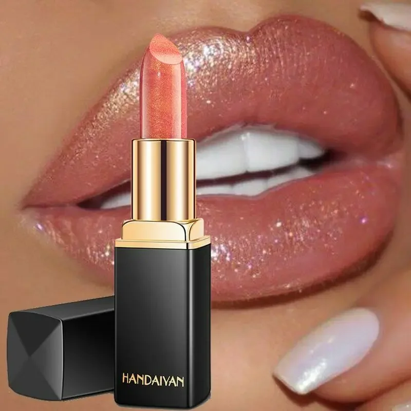 Top Trends: Handaiyan Waterproof Nude Glitter Lipstick Makeup Long Lasting Velvet Red Mermaid Sexy Shimmer Matte Lip Stick Cosmetic Beauty Shoppable Styles