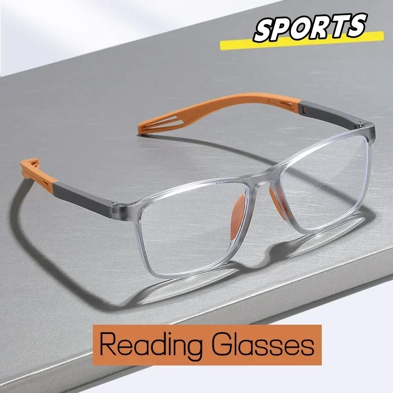 Top Trends: Men&#039;s Ultralight Sports Reading Glasses Vintage Flexible Far-sight Eyeglasses Unisex HD Lens Anti-blue Light Computer Eyeglasses Shoppable Styles