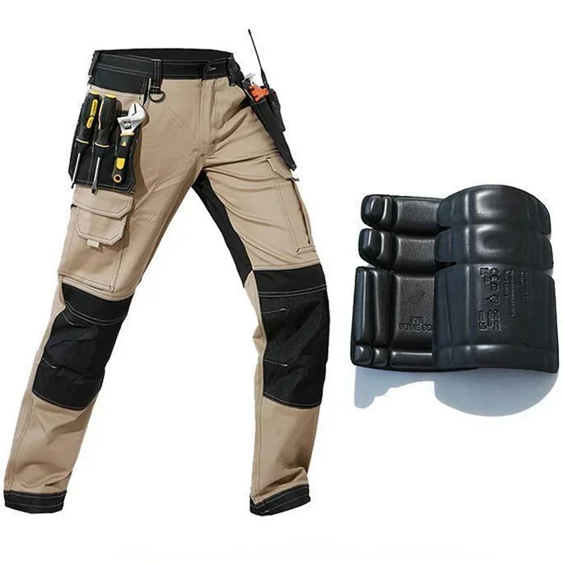 Top Trends: Men's Multi-Pocket Cargo Pants Outdoor Work Pants Wear-Resistant Pants Worker's Trousers With Leg Bag Shoppable Styles