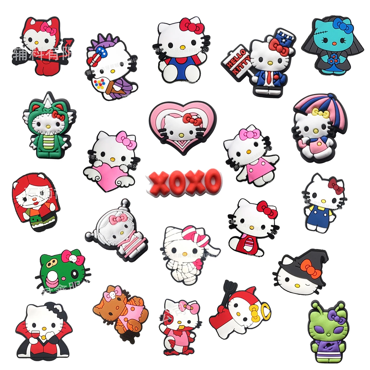 Top Trends: New Single Sale 1pcs Hello Kitty PVC Shoe Buckle Croc Jibz Charm Accessories Wholesale Cartoons DIY Decorations Kids X-mas Gifts Shoppable Styles