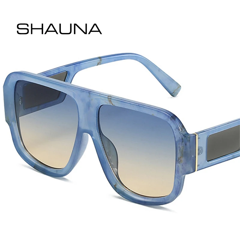 Top Trends: SHAUNA Vintage Square Sunglasses Women Fashion Gradient Shades UV400 Men Colorful Leopard Sun Glasses Shoppable Styles