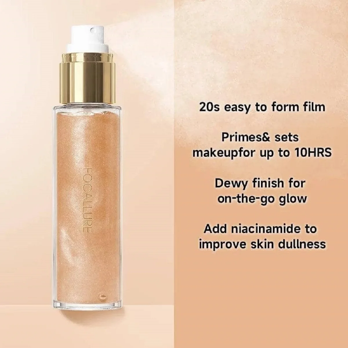 Top Trends: FOCALLURE Diamond Makeup Setting Spray Hydrating Primer Pearlescent Long-Lasting Oil-control Moisturizing Lock Face Cosmetics Shoppable Styles - Image 4