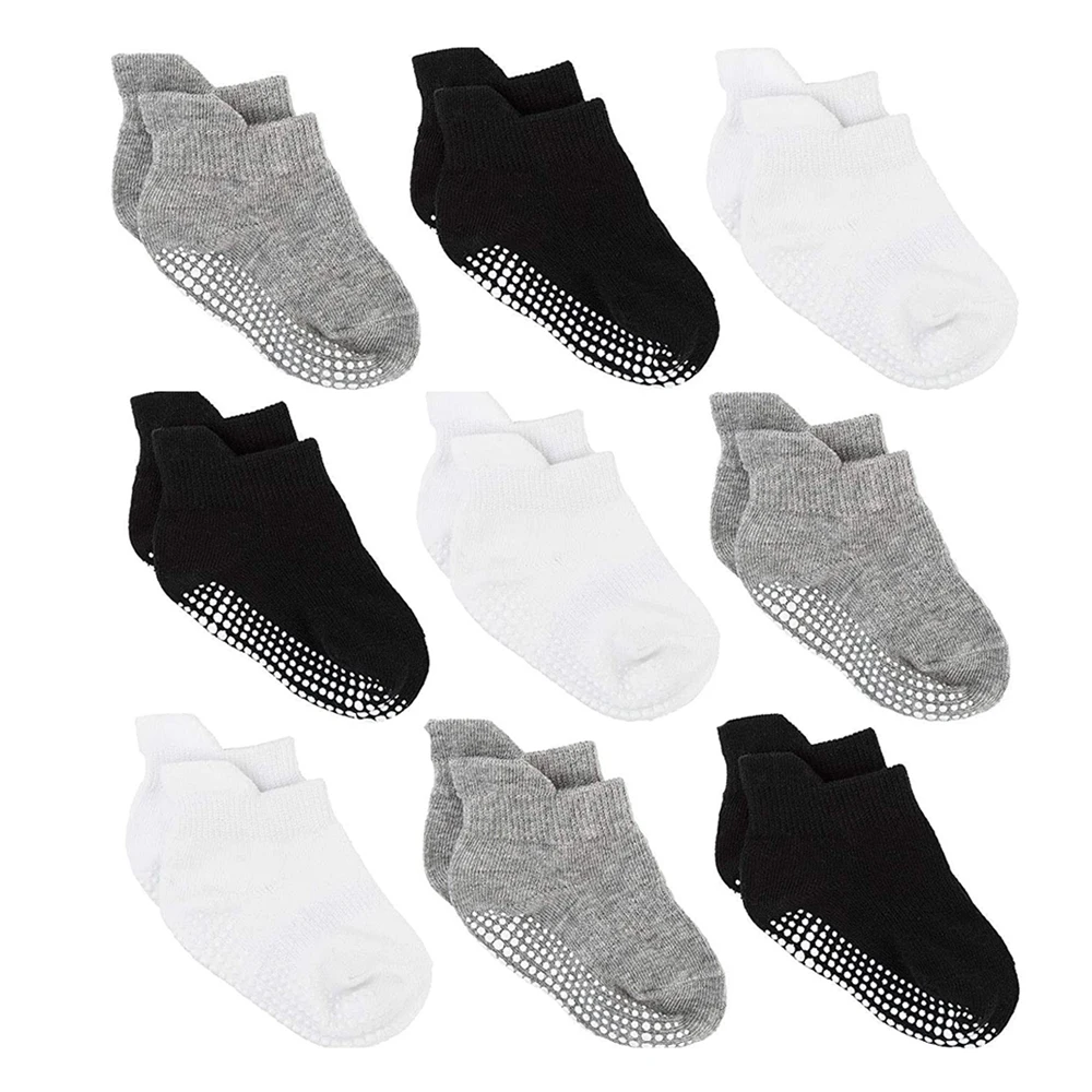 Top Trends: Boys 6 Pack Non Slip Baby Socks For 0-24M Newborn Bebe Girls Grips Anti Skid Ankle First Walker Infant Kids Cotton Sock 2021 Shoppable Styles