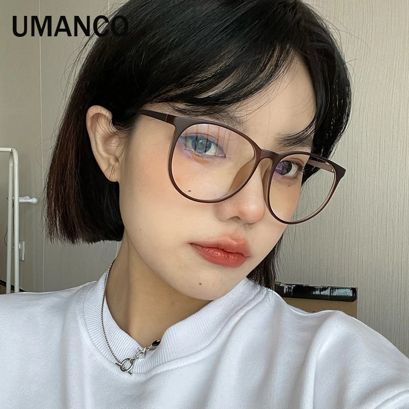 Top Trends: Oversized Round Retro Brown Myopia Glasses For Women Ultralight Finished Prescription Glasses Anti Blue Light Lenses 0 -1.0 -1.5 Shoppable Styles - Image 6