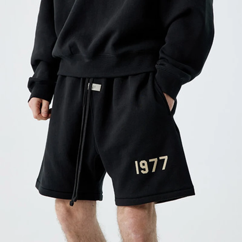 Top Trends: Essentials Shorts Sweatpants Men Women 1977 Letter Printed Cotton Sports High Street Hip Hop Fashion Summer Oversized Shorts Shoppable Styles