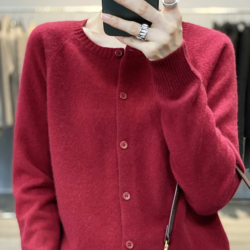 Top Trends: Cashmere Sweater Cardigan Women Single Breasted Long Sleeve Elegant Cardigan Solid Knitted Autumn Winter Outwear Shoppable Styles