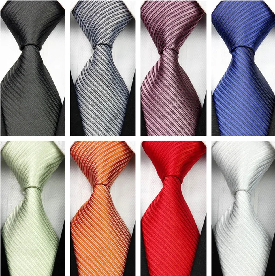 Top Trends: Fashion Ties For Men 4" / 10cm Wide Business Wedding Accessories Woven Silk Tie Mens Black Blue White Red Green Orange Necktie Shoppable Styles