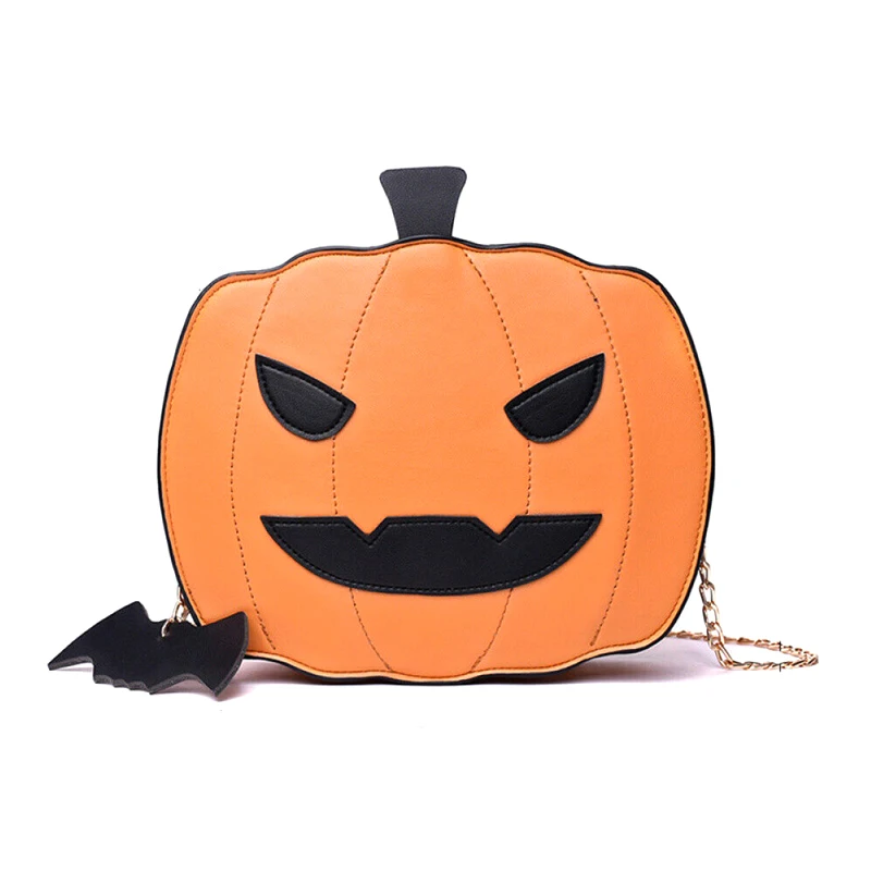 Top Trends: 2022 New Funny Halloween Pumpkin Shaped Demon Messenger Crossbody Bag Casual Wallet Handbag Cartoon Shoulder Bag Shoppable Styles