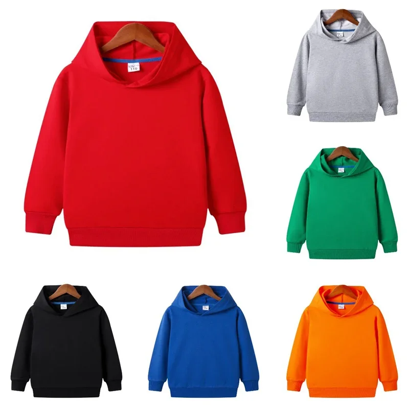 Top Trends: 2-12Years Autumn Winter Clothing Soft Cotton Hoodies Hooded Sweatshirts Boys Girls Solid Warm Kids Long Sleeve Pullover Tops Shoppable Styles