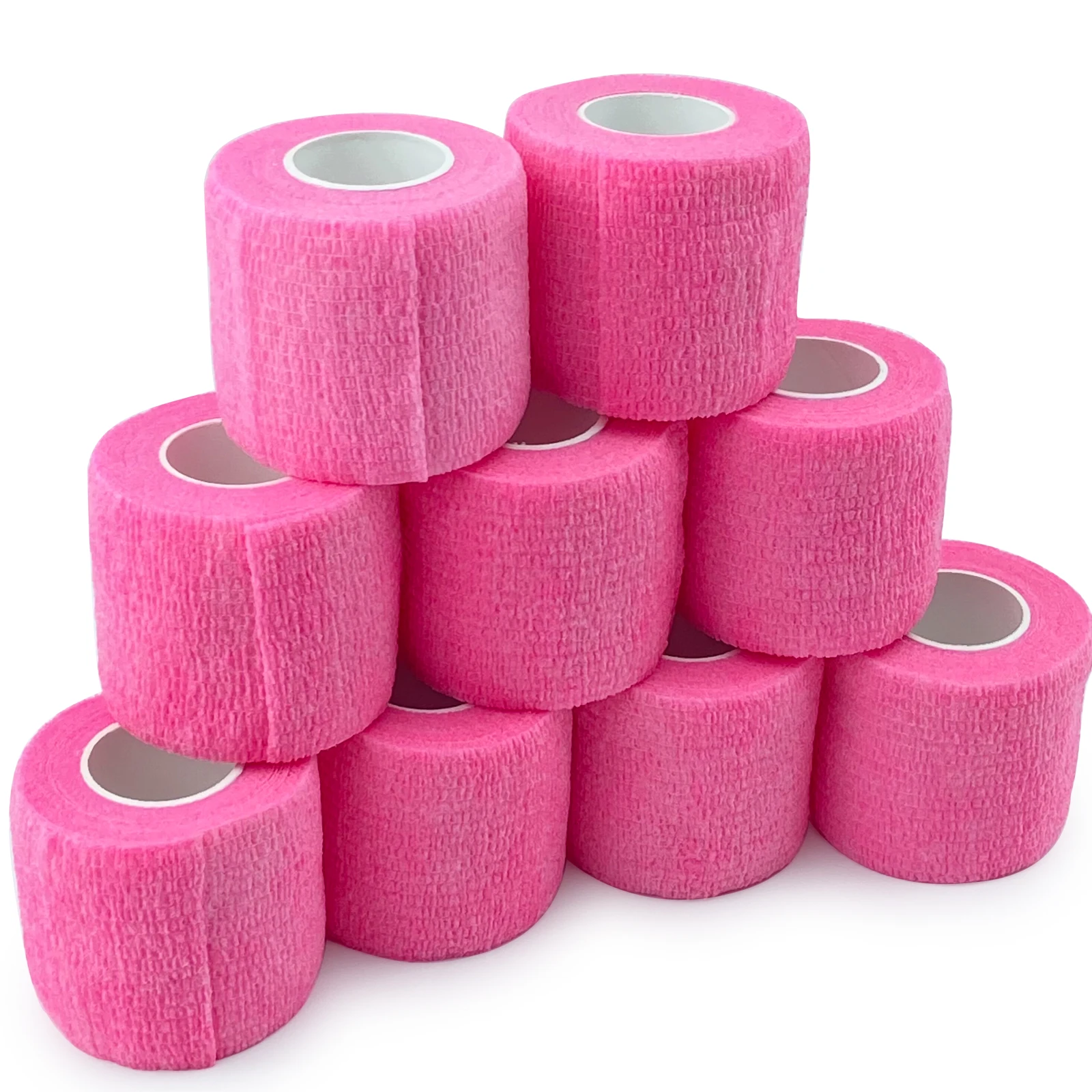 Top Trends: 12pcs / box 2''x5 Yards Cohesive Bandages Colorful Elastic Tattoo Grip's Bandage Medical Gauze Tattoo Grip For Machine Grip Shoppable Styles