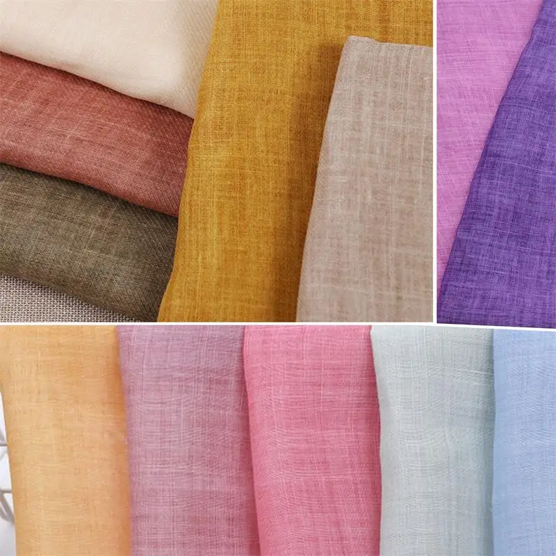 Top Trends: 100% Ramie Cloth Fabric Summer Thin Chinese Style Robe Dress Tissu Linen Fabrics Apparel Fabrics Linen Fabric For Clothing Shoppable Styles