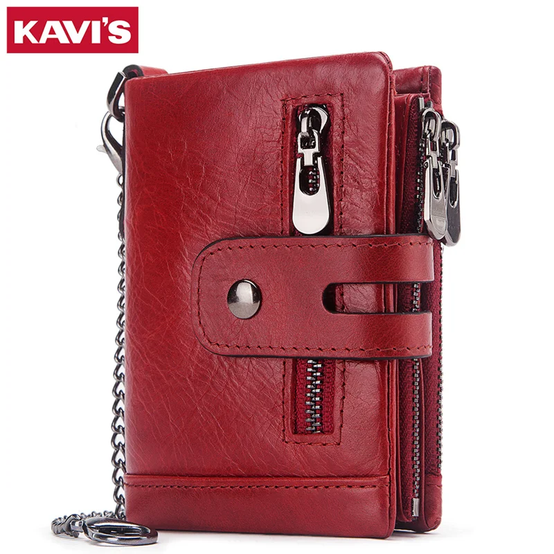 Top Trends: Fashion Women Wallet Genuine Leather Female Clutch Wallets Hasp Double Zipper Design Short Coin Pocket ID Card Holder Purse Shoppable Styles