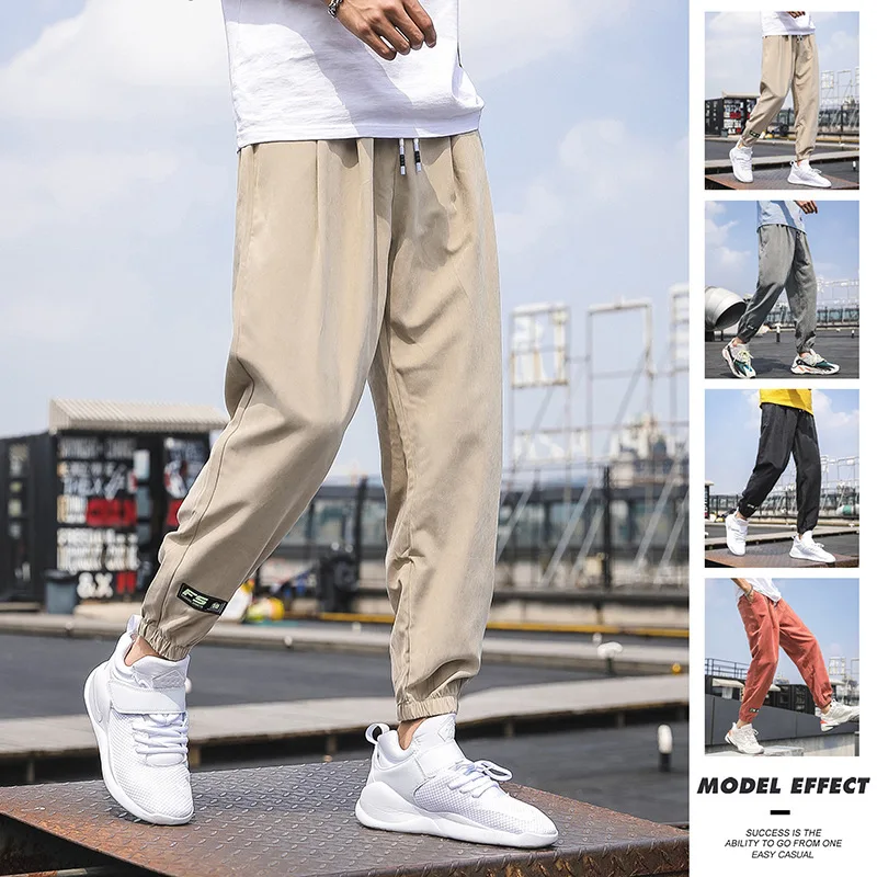 Top Trends: Plus Size Spring Summer Hip Hop Harem Pants Men Joggers Ankle-Length Outdoor Streetwear Trousers Male Casual Baggy Loose Pants Shoppable Styles