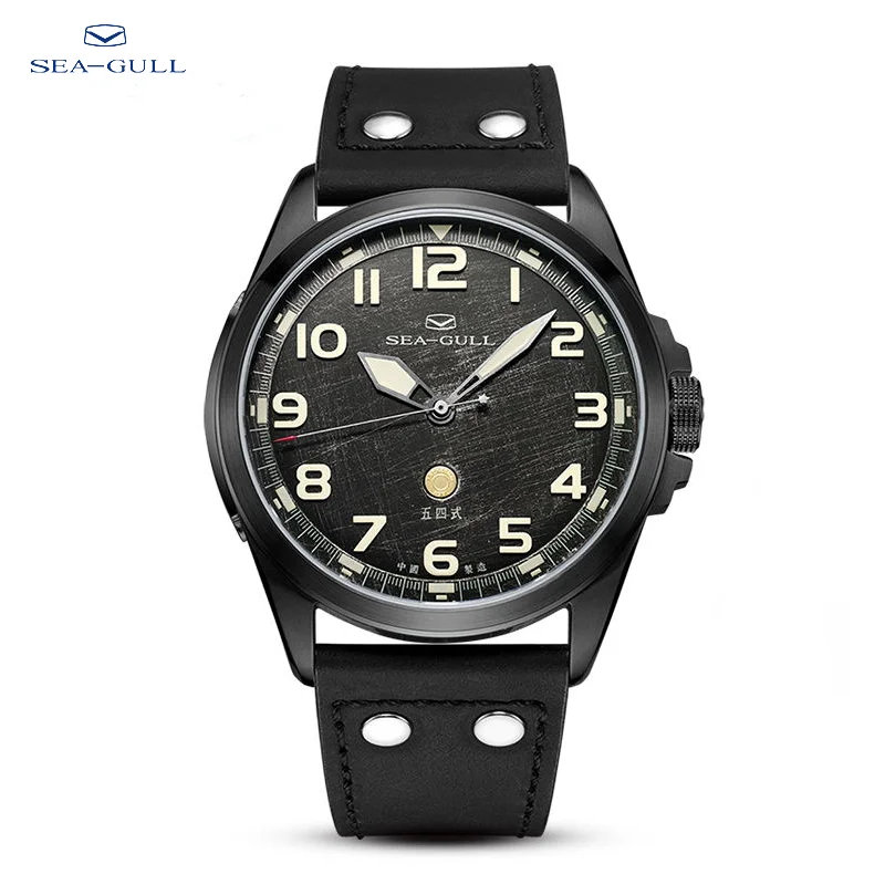 Top Trends: Seagull 43mm Pilot Watch Vintage Military Enthusiasts Men's Automatic Mechanical Watches Nylon Strap Luminous 10Bar 6107 Shoppable Styles