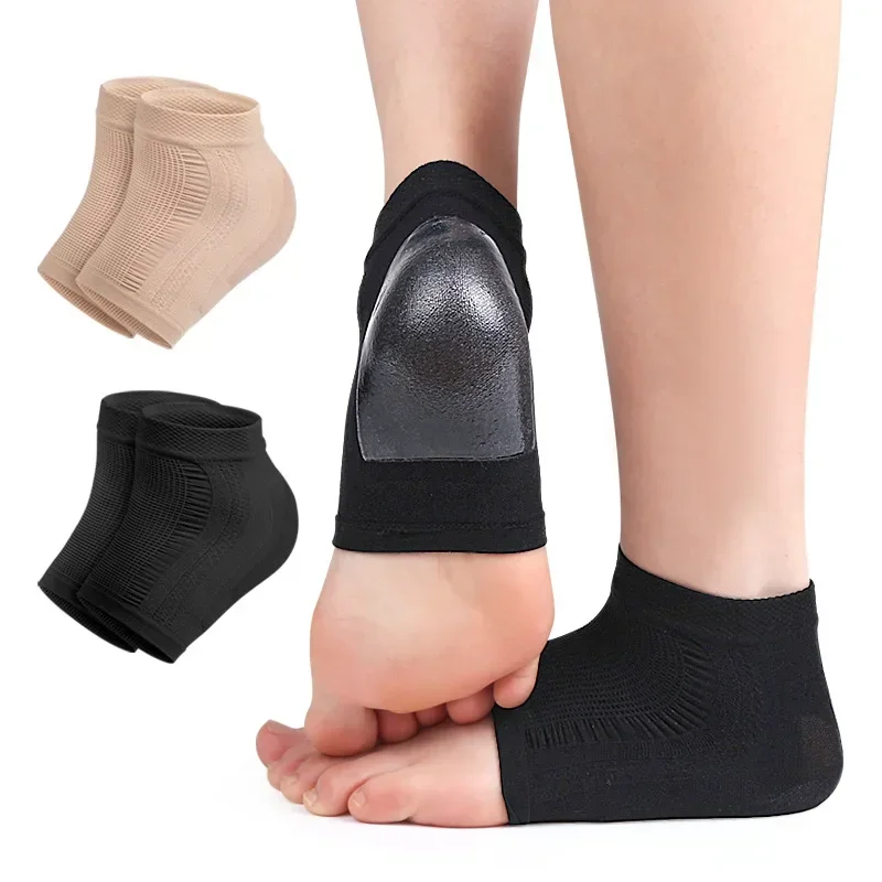 Top Trends: 1Pair Silicone Feet Pads For Heel Socks Mesh Gel Heel Protector Sleeve Plantar Fasciitis Support Feet Care Skin Repair Cushion Shoppable Styles