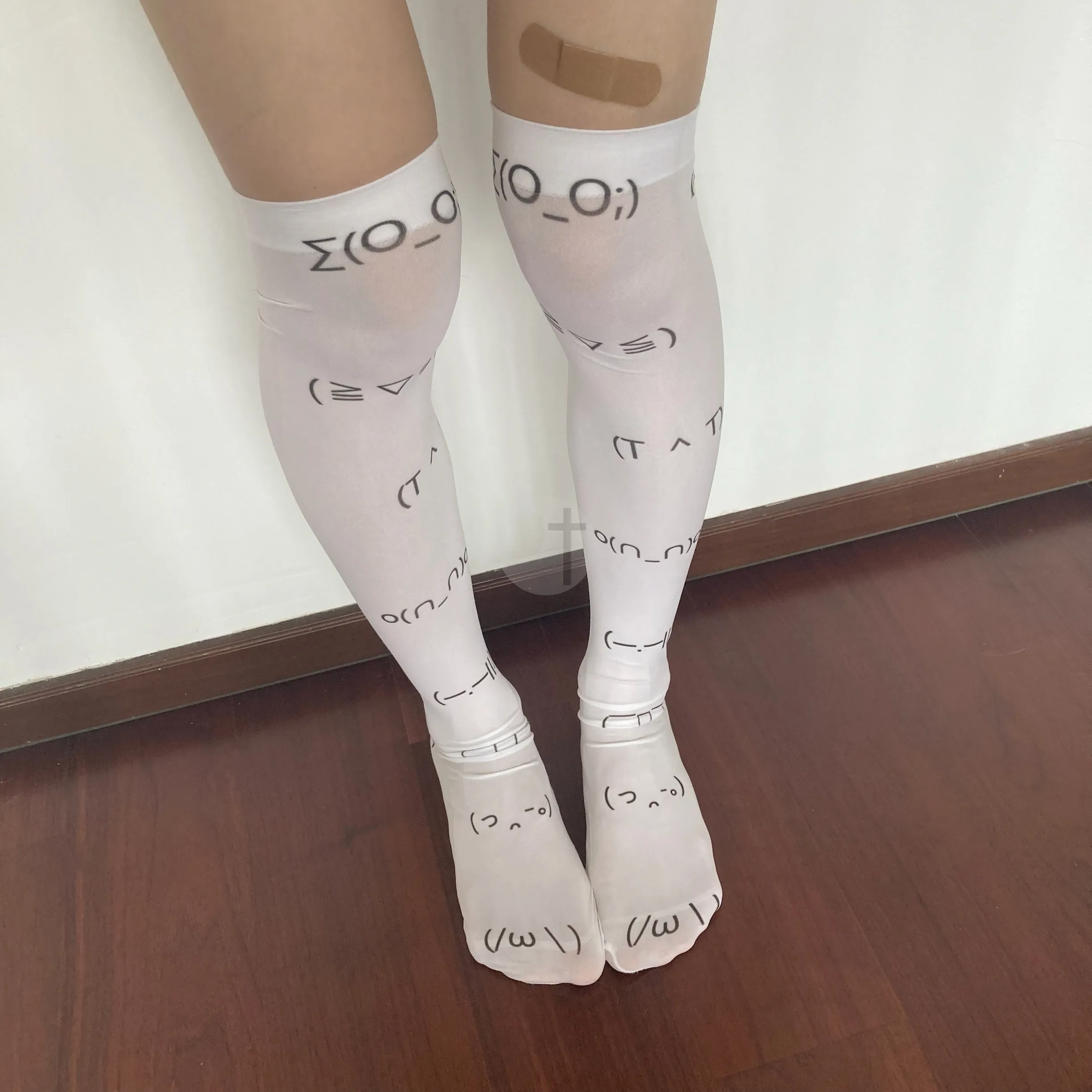 Top Trends: Ruibbit Grunge White Graffiti Letter Print Long Socks Harajuku Over Knee Thigh High Stockings Y2K Cosplay Cute Socks Kawaii Shoppable Styles