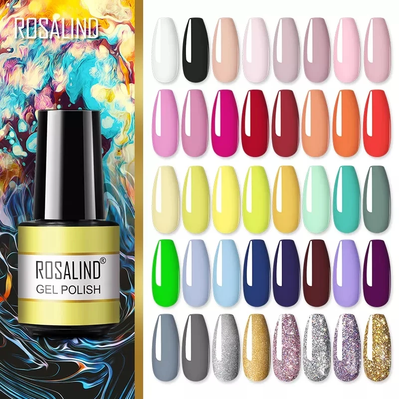 Top Trends: ROSALIND Gel Polish For Nails Manicure Winter Colors Vernis Semi Permanent Primer Nail Art Hybrid Gel Varnishes Nail Polish Shoppable Styles