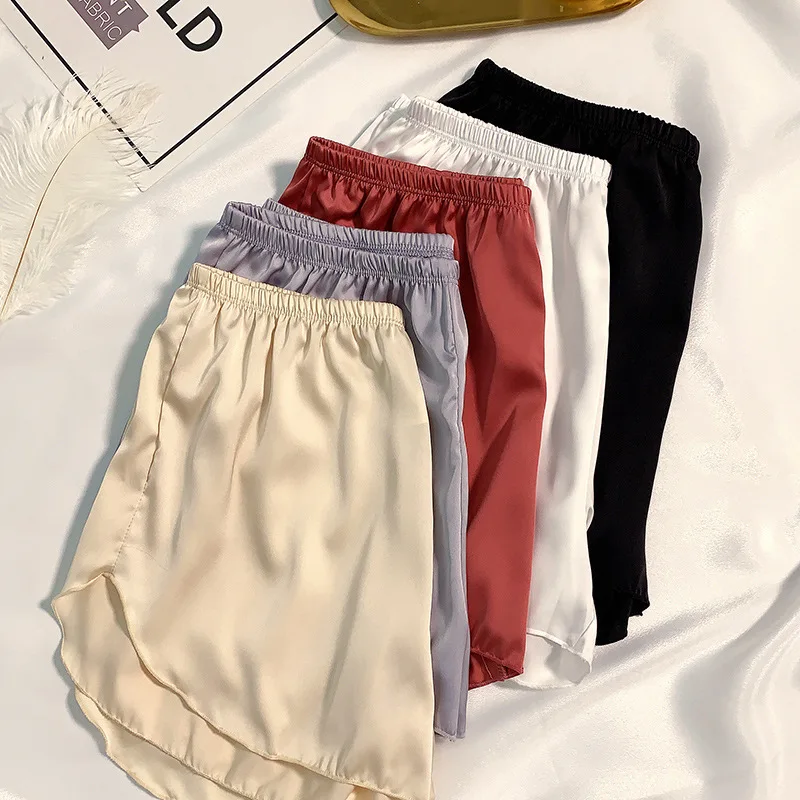 Top Trends: Summer Women Satin Silk Safety Short Pants Cool Breathable Pajama Shorts Soft Sleep Bottoms Home Wear Lounge Female Shorts Boxer Shoppable Styles