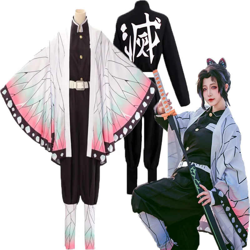 Top Trends: Cosplay Adult Kids Anime Demon Slayer Kimetsu No Yaiba Kochou Shinobu Costume Kimono Halloween Clothes Shoppable Styles