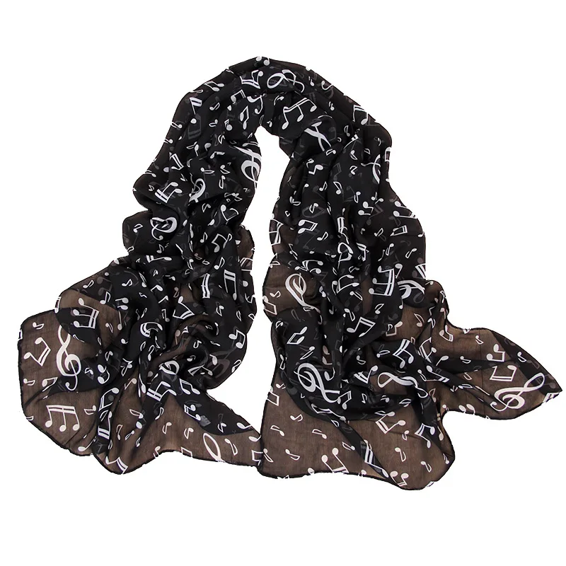 Top Trends: Fashion 2019 Woman Printed Scarf Long Music Symbol Note Chiffon Scarves Shawl Bufanda Mujer Hijab Scarf Shawl Shawls And Wraps Shoppable Styles