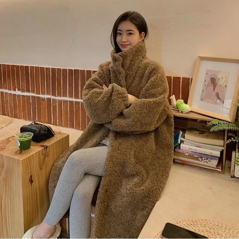 Top Trends: 2023 New Women Loose Temperament Environmental Fur Coat Female Fashion High-Grade Lamb Wool Outwear Winter Leisure Warm Outcoat Shoppable Styles