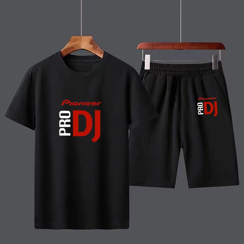 Top Trends: Pioneer Pro Dj Boys Male Summer Casual Short Sleeve Tops Pants Suits Streetwear Tops Tshirts Cotton Men's T Shirt And Short Set Shoppable Styles